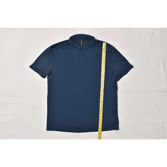 Lululemon Men's XXL Drysense Polo Shirt Navy Blue Size XXL - Picture 3 of 8